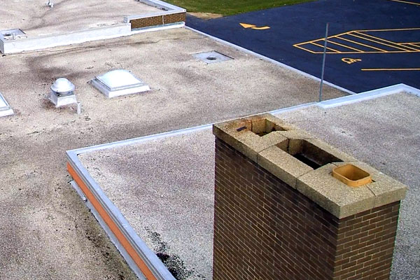 Aerial inspection of commercial and residential roofing